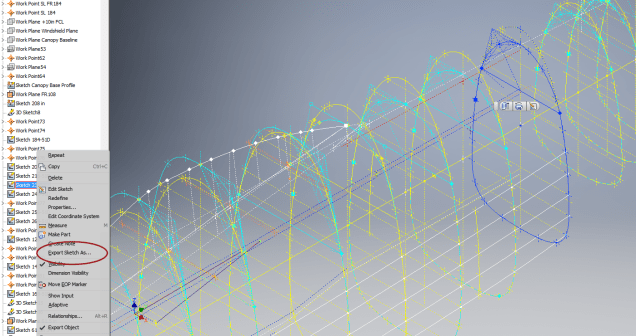 Inventor export sketch
